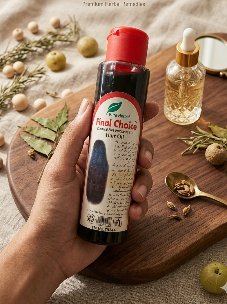 Final Choice Herbal Hair Oil | Organic Hair Growth Oil for Hair Fall, Dandruff & Dry Frizzy Hair