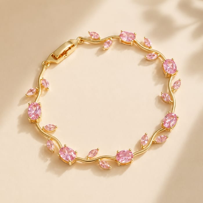 Buy 1 Get 1% Elegant Gold Plated Tulip Bracelet For Girls and Womens