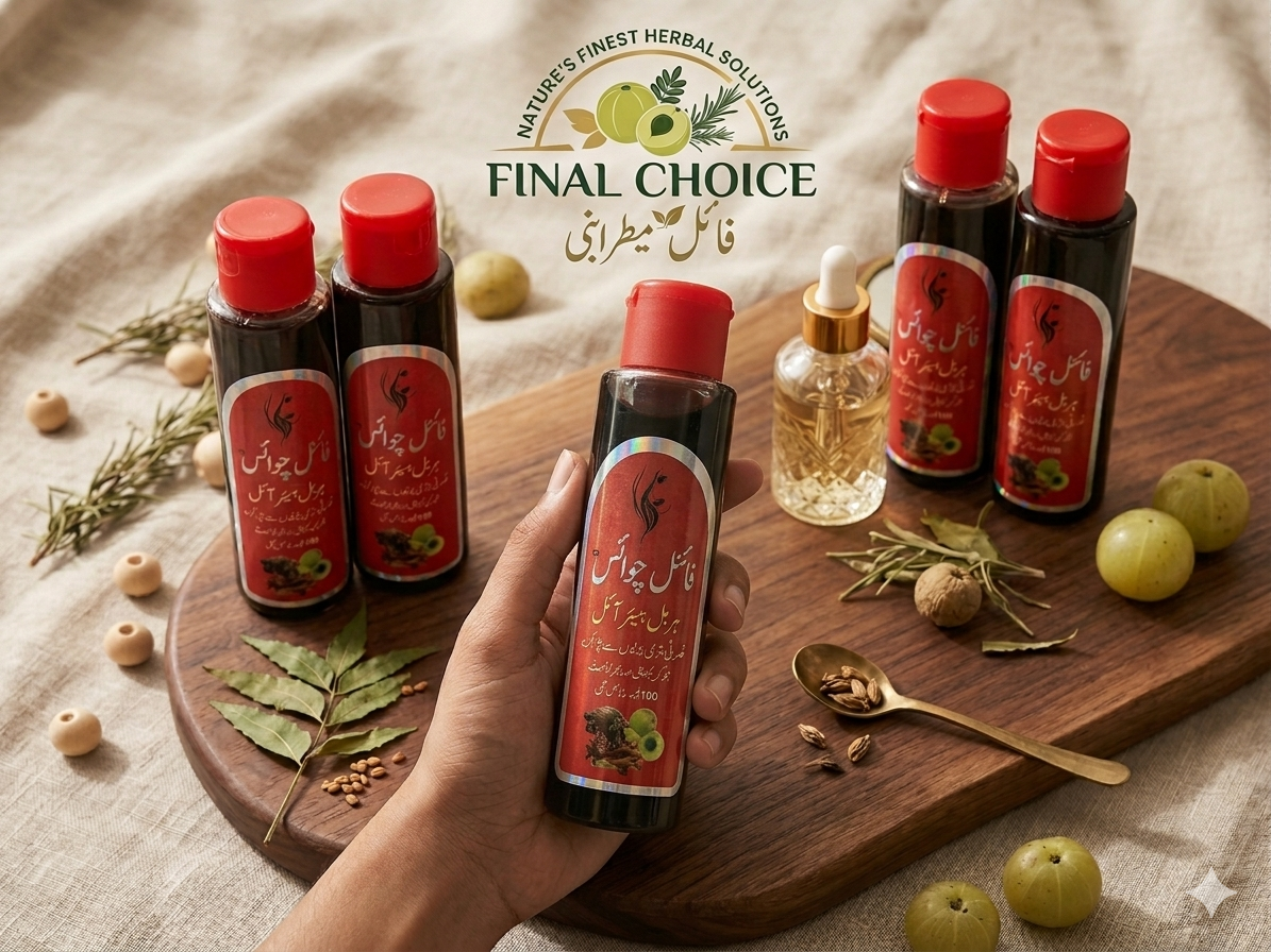 Final Choice Herbal Hair Oil | Organic Hair Growth Oil for Hair Fall, Dandruff & Dry Frizzy Hair
