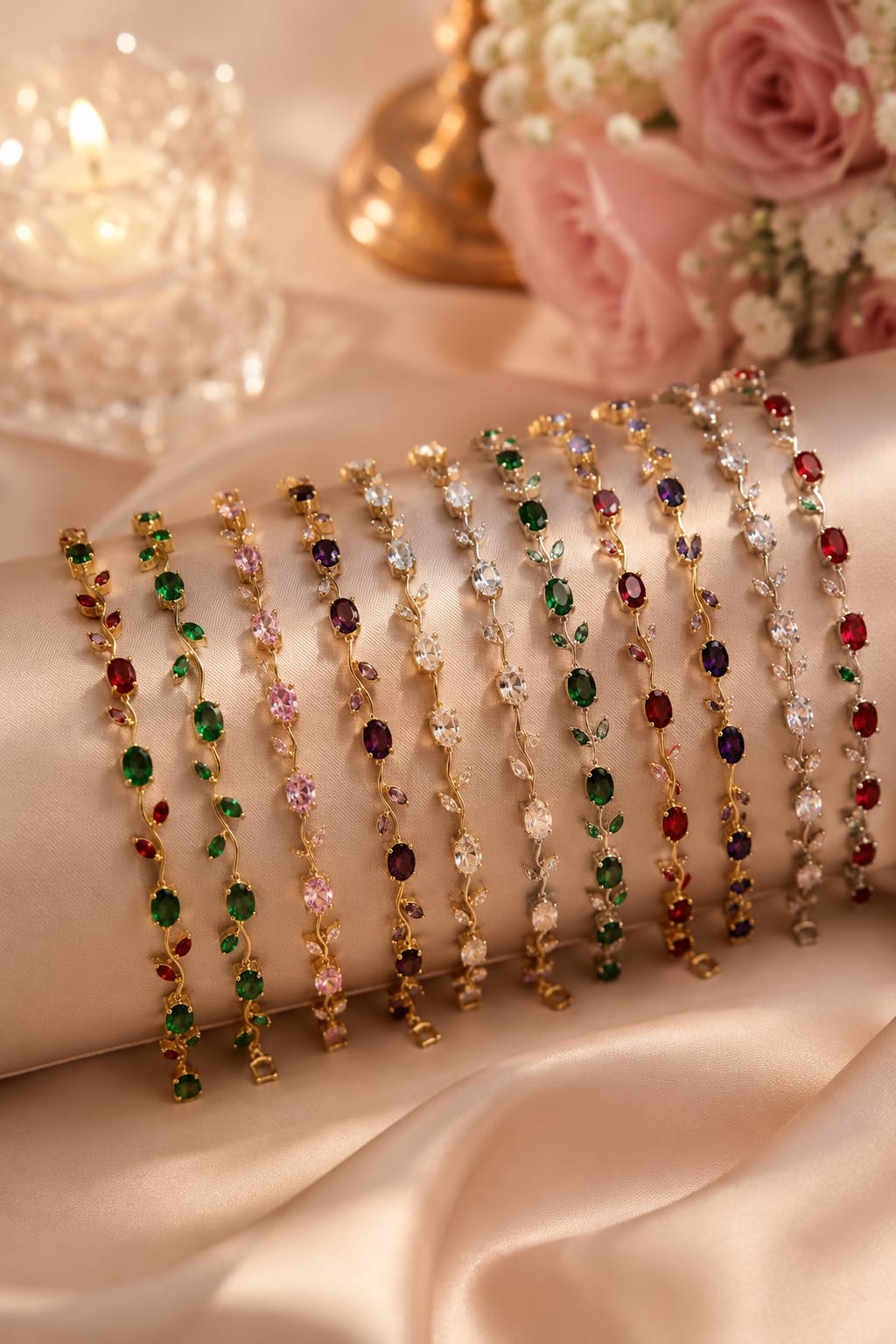 Buy 1 Get 1% Elegant Gold Plated Tulip Bracelet For Girls and Womens